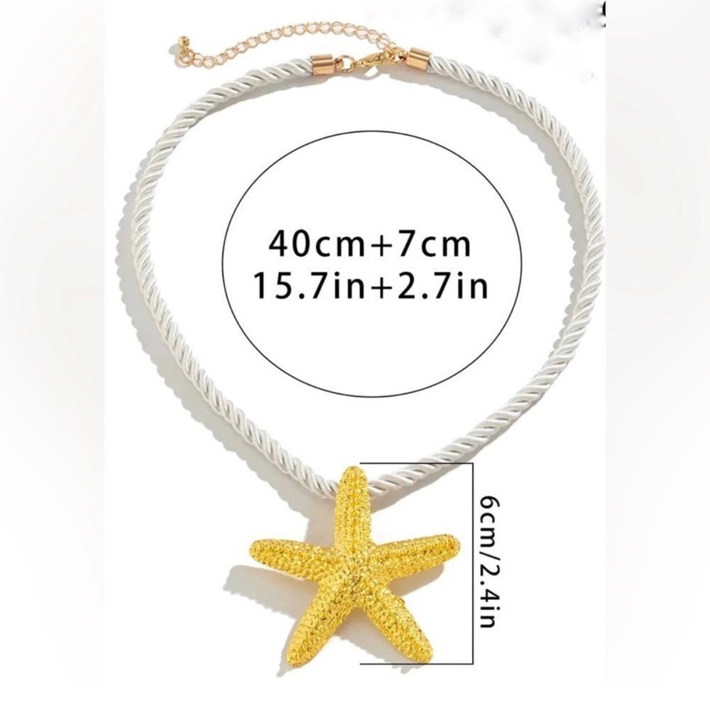 STARFISH GOLD Cord NECKLACE - Picture 8 of 10